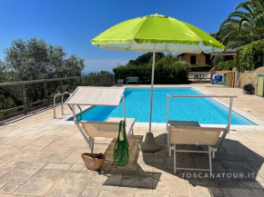 TOSCANA TOUR - Casa Sophia, piscina con vista mare - ingresso, giardino, barbecue e parcheggio privati